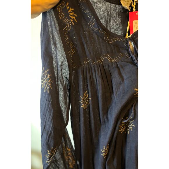 BLUE HIPPY NWT ONAK Jodhpur Full Length Block Printed Dress - Picture 10 of 13